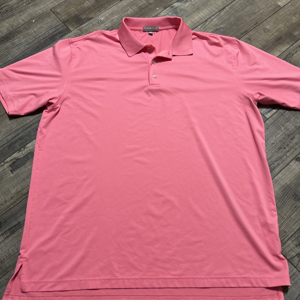 Peter Millar Polo Shirt‎ Mens XL Pink Summer Comfort Golf